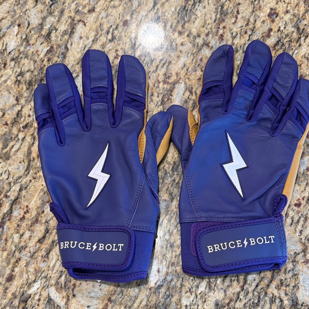 Bruce Bolt Purple and Tan Men's Gloves